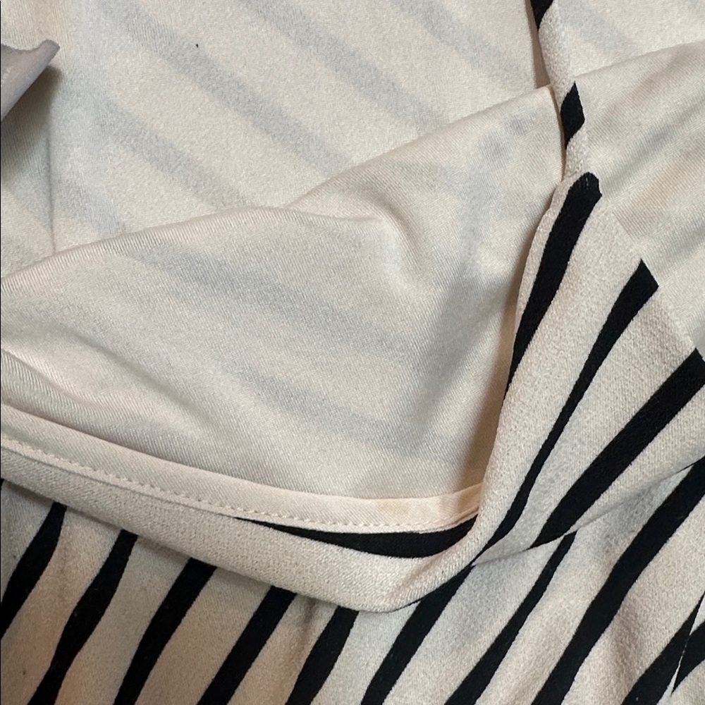 H&M Black & White Striped V-Neck Spaghetti Strap Dress, Size XXL - Picture 5 of 8